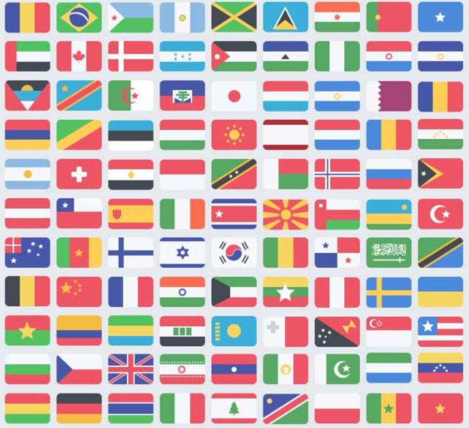 win8扁平风格的世界各国国旗_国家国旗图标