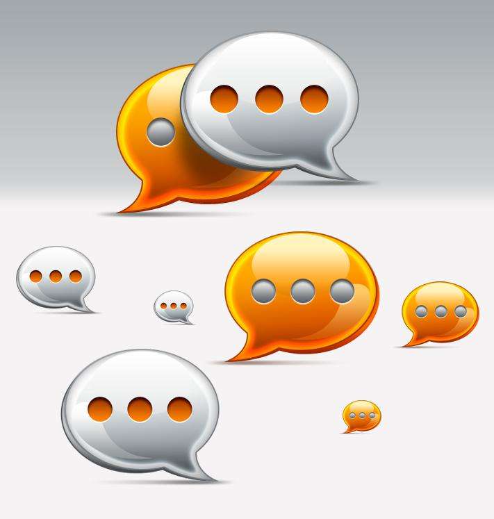 经典常用的电话短信模式图标_常用的讨论交谈图标