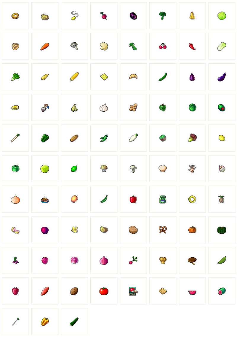 32x32的蔬菜icon图标下载_点像素蔬菜图标素材ico