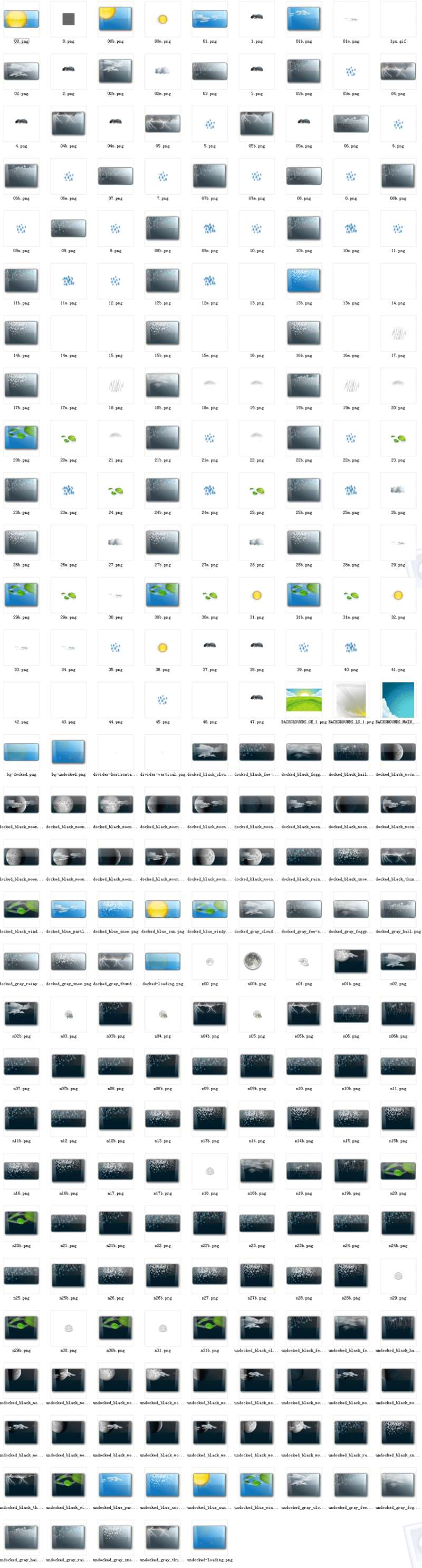 网页常用的温度天气图标素材