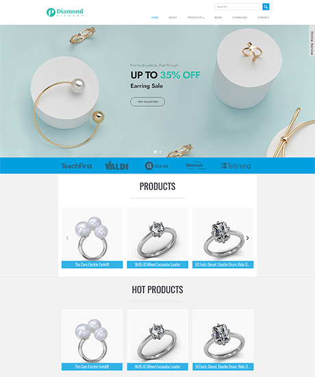 响应式珠宝首饰外贸企业网站模板